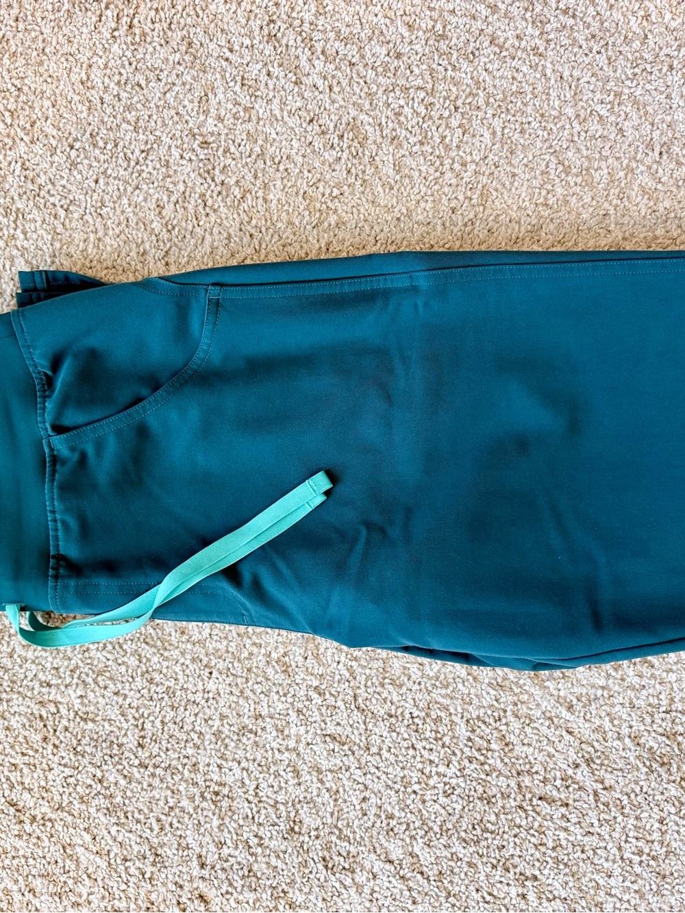 🩺 FIGS Caribbean Blue Medical Scrub Pants with Light Teal Drawstring Med/Tall - Picture 6 of 10
